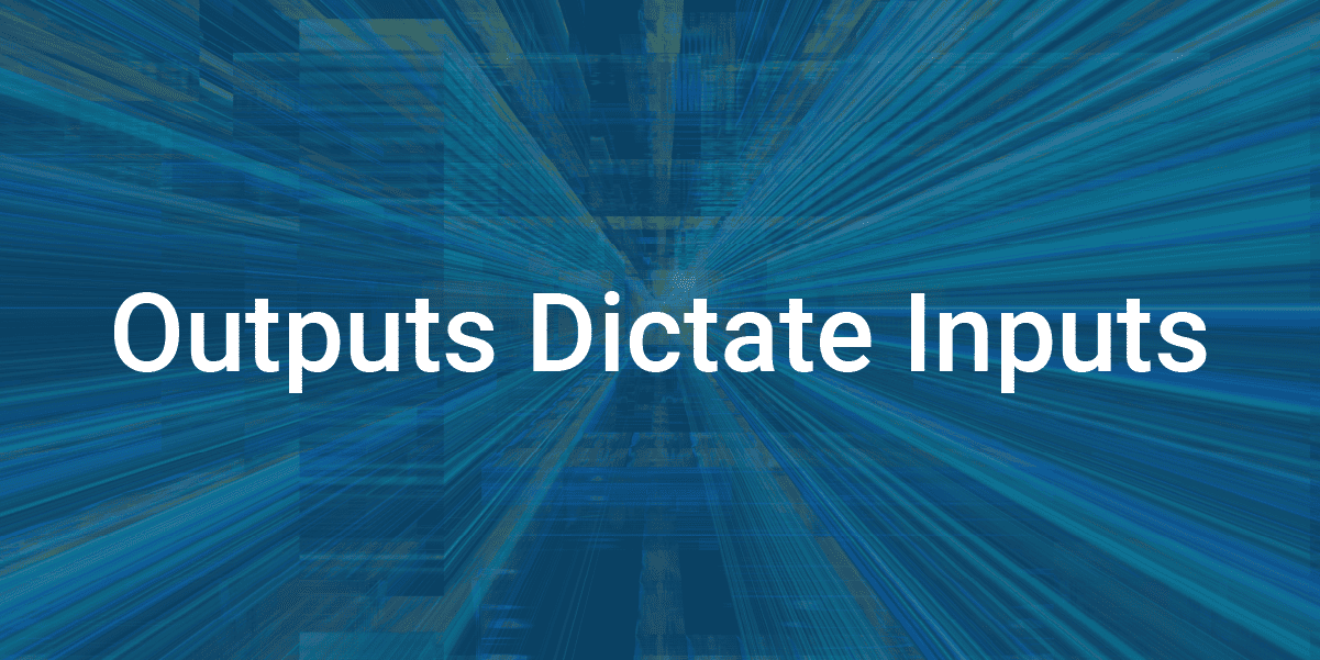 Why outputs dictate inputs in PIM