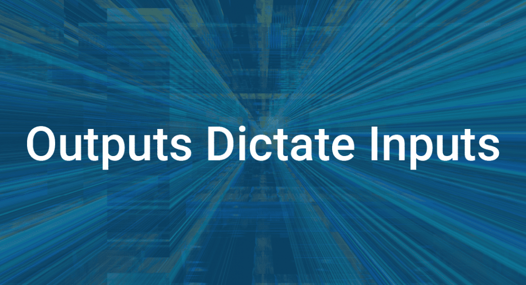 Why outputs dictate inputs in PIM